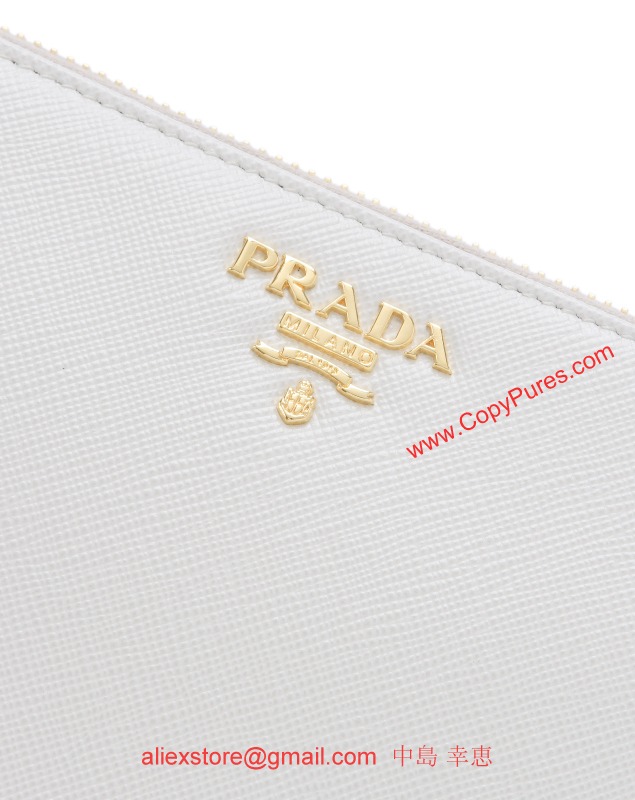 プラダ　2013年春夏新作SAFFIANO METALメタルロゴデザイン ラウンドファスナー 長財布 1M0506 QWA F0K74 